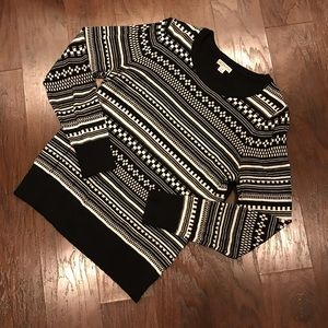 Aztec Black and White Sweater
